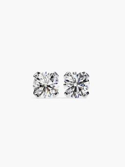 Valanova - Hallmarked 9K White Gold and Certified Lab Grown Diamond 1.00Cts Stud Earrings Vse0010R100