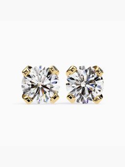 Valanova - Hallmarked 9K Yellow Gold and Certified Lab Grown Diamond 3.00Cts Stud Earrings Vse0010R300
