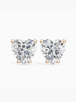 Valanova - Hallmarked 9K Rose Gold and Certified Lab Grown Diamond 3.00Cts Stud Earrings Vse0011H300