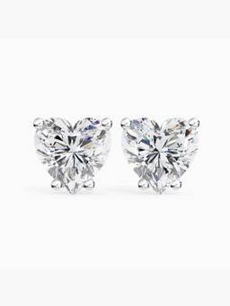 Valanova - Hallmarked 9K White Gold and Certified Lab Grown Diamond 3.00Cts Stud Earrings Vse0011H300