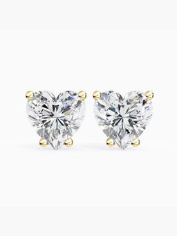 Valanova - Hallmarked 9K Yellow Gold and Certified Lab Grown Diamond 3.00Cts Stud Earrings Vse0011H300