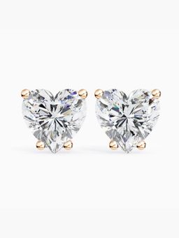 Valanova - Hallmarked 9K Rose Gold and Certified Lab Grown Diamond 4.00Cts Stud Earrings Vse0011H400