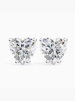 Valanova - Hallmarked 9K White Gold and Certified Lab Grown Diamond 4.00Cts Stud Earrings Vse0011H400