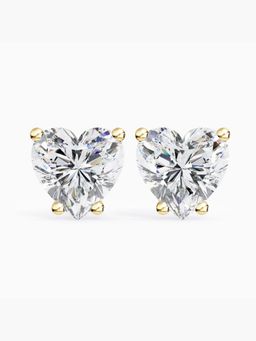 Valanova - Hallmarked 9K Yellow Gold and Certified Lab Grown Diamond 4.00Cts Stud Earrings Vse0011H400