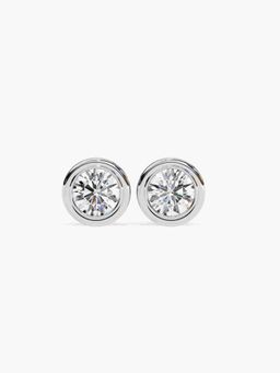 Valanova - Hallmarked 9K White Gold and Certified Lab Grown Diamond 1.50Cts Stud Earrings Vse0012R150