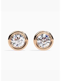 Valanova - Hallmarked 9K Rose Gold and Certified Lab Grown Diamond 3.00Cts Stud Earrings Vse0012R300