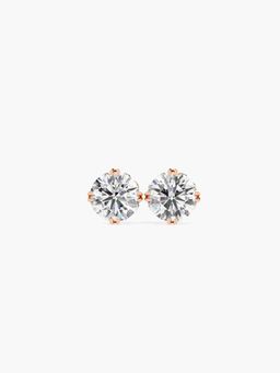 Valanova - Hallmarked 9K Rose Gold and Certified Lab Grown Diamond 0.50Cts Stud Earrings Vse0013R050