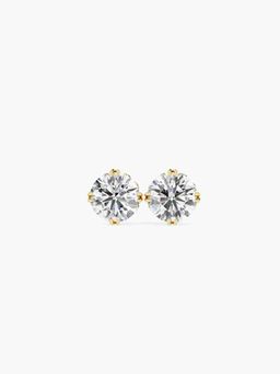 Valanova - Hallmarked 9K Yellow Gold and Certified Lab Grown Diamond 0.50Cts Stud Earrings Vse0013R050