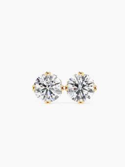 Valanova - Hallmarked 9K Yellow Gold and Certified Lab Grown Diamond 1.00Cts Stud Earrings Vse0013R100