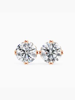 Valanova - Hallmarked 9K Rose Gold and Certified Lab Grown Diamond 2.00Cts Stud Earrings Vse0013R200