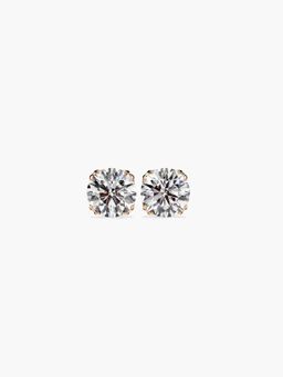 Valanova - Hallmarked 9K Rose Gold and Certified Lab Grown Diamond 0.50Cts Stud Earrings Vse0014R050