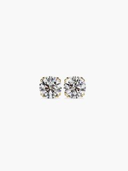 Valanova - Hallmarked 9K Yellow Gold and Certified Lab Grown Diamond 0.50Cts Stud Earrings Vse0014R050