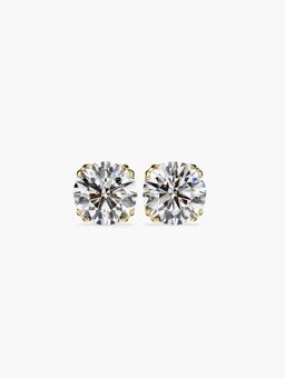 Valanova - Hallmarked 9K Yellow Gold and Certified Lab Grown Diamond 1.00Cts Stud Earrings Vse0014R100