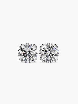 Valanova - Hallmarked 9K White Gold and Certified Lab Grown Diamond 1.50Cts Stud Earrings Vse0014R150