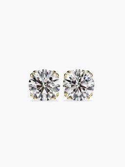 Valanova - Hallmarked 9K Yellow Gold and Certified Lab Grown Diamond 1.50Cts Stud Earrings Vse0014R150