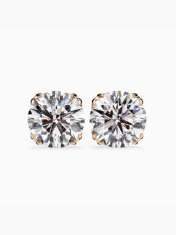 Valanova - Hallmarked 9K Rose Gold and Certified Lab Grown Diamond 3.00Cts Stud Earrings Vse0014R300