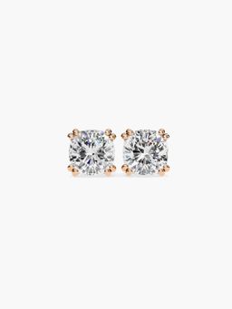 Valanova - Hallmarked 9K Rose Gold and Certified Lab Grown Diamond 1.00Cts Stud Earrings Vse0015U100