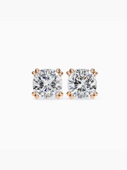 Valanova - Hallmarked 9K Rose Gold and Certified Lab Grown Diamond 1.50Cts Stud Earrings Vse0015U150