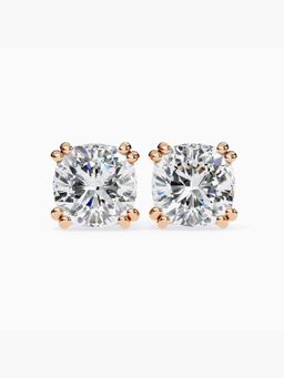 Valanova - Hallmarked 9K Rose Gold and Certified Lab Grown Diamond 3.00Cts Stud Earrings Vse0015U300