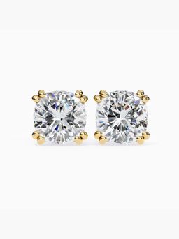 Valanova - Hallmarked 9K Yellow Gold and Certified Lab Grown Diamond 3.00Cts Stud Earrings Vse0015U300