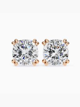 Valanova - Hallmarked 9K Rose Gold and Certified Lab Grown Diamond 4.00Cts Stud Earrings Vse0015U400