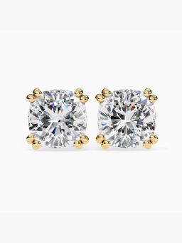 Valanova - Hallmarked 9K Yellow Gold and Certified Lab Grown Diamond 4.00Cts Stud Earrings Vse0015U400