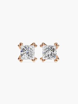 Valanova - Hallmarked 9K Rose Gold and Certified Lab Grown Diamond 2.00Cts Stud Earrings Vse0016P200