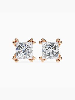 Valanova - Hallmarked 9K Rose Gold and Certified Lab Grown Diamond 4.00Cts Stud Earrings Vse0016P400