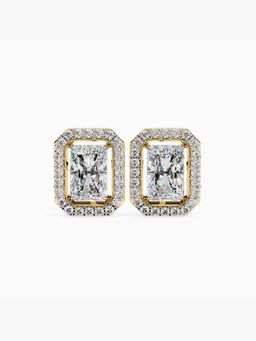 Valanova - Hallmarked 9K Yellow Gold and Certified Lab Grown Diamond 1.77Cts Stud Earrings Vse0020D150