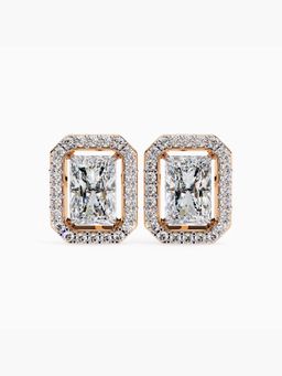 Valanova - Hallmarked 9K Rose Gold and Certified Lab Grown Diamond 2.32Cts Stud Earrings Vse0020D200