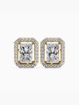 Valanova - Hallmarked 9K Yellow Gold and Certified Lab Grown Diamond 2.32Cts Stud Earrings Vse0020D200