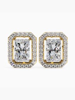 Valanova - Hallmarked 9K Yellow Gold and Certified Lab Grown Diamond 4.58Cts Stud Earrings Vse0020D400
