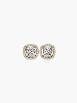 Valanova - Hallmarked 9K Yellow Gold and Certified Lab Grown Diamond 1.17Cts Stud Earrings Vse0021U100