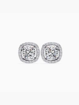 Valanova - Hallmarked 9K White Gold and Certified Lab Grown Diamond 2.30Cts Stud Earrings Vse0021U200