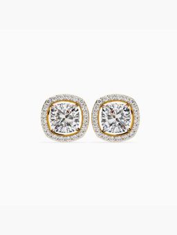 Valanova - Hallmarked 9K Yellow Gold and Certified Lab Grown Diamond 2.30Cts Stud Earrings Vse0021U200