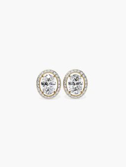 Valanova - Hallmarked 9K Yellow Gold and Certified Lab Grown Diamond 1.19Cts Stud Earrings Vse0022V100