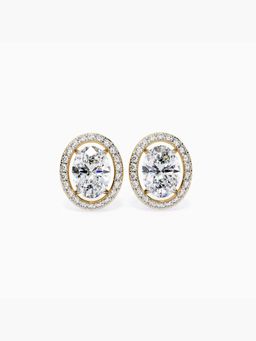 Valanova - Hallmarked 9K Yellow Gold and Certified Lab Grown Diamond 2.33Cts Stud Earrings Vse0022V200