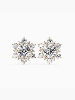 Valanova - Hallmarked 9K Rose Gold and Certified Lab Grown Diamond 0.74Cts Stud Earrings Vse0025