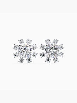Valanova - Hallmarked 9K Rose Gold and Certified Lab Grown Diamond 2.14Cts Stud Earrings Vse0026R150