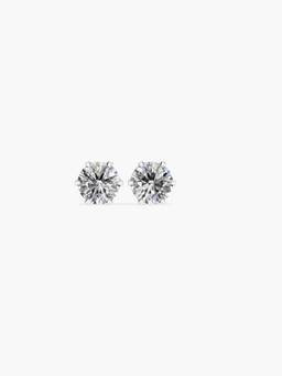 Valanova - Hallmarked 9K White Gold and Certified Lab Grown Diamond 0.50Cts Stud Earrings Vse0027R050