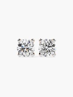 Valanova - Hallmarked 9K Rose Gold and Certified Lab Grown Diamond 1.50Cts Stud Earrings Vse0028R150