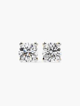 Valanova - Hallmarked 9K Yellow Gold and Certified Lab Grown Diamond 1.50Cts Stud Earrings Vse0028R150
