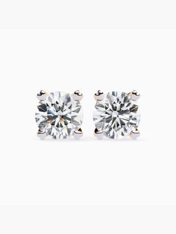 Valanova - Hallmarked 9K Rose Gold and Certified Lab Grown Diamond 2.00Cts Stud Earrings Vse0028R200
