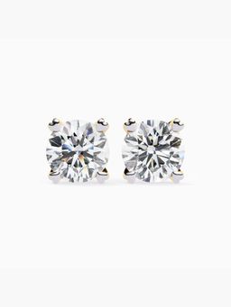 Valanova - Hallmarked 9K Yellow Gold and Certified Lab Grown Diamond 2.00Cts Stud Earrings Vse0028R200