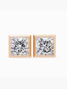 Valanova - Hallmarked 9K Rose Gold and Certified Lab Grown Diamond 2.00Cts Stud Earrings Vse0029P200