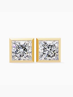 Valanova - Hallmarked 9K Yellow Gold and Certified Lab Grown Diamond 2.00Cts Stud Earrings Vse0029P200