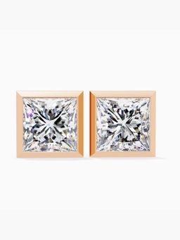 Valanova - Hallmarked 9K Rose Gold and Certified Lab Grown Diamond 3.00Cts Stud Earrings Vse0029P300