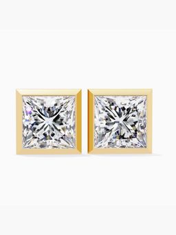 Valanova - Hallmarked 9K Yellow Gold and Certified Lab Grown Diamond 3.00Cts Stud Earrings Vse0029P300