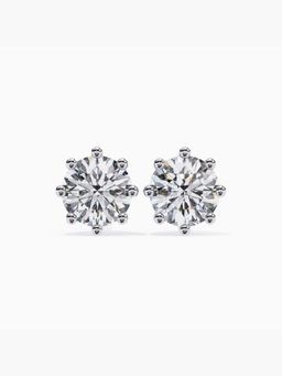 Valanova - Hallmarked 9K Yellow Gold and Certified Lab Grown Diamond 1.50Cts Stud Earrings Vse0038R150