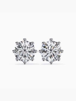 Valanova - Hallmarked 9K Yellow Gold and Certified Lab Grown Diamond 2.00Cts Stud Earrings Vse0038R200